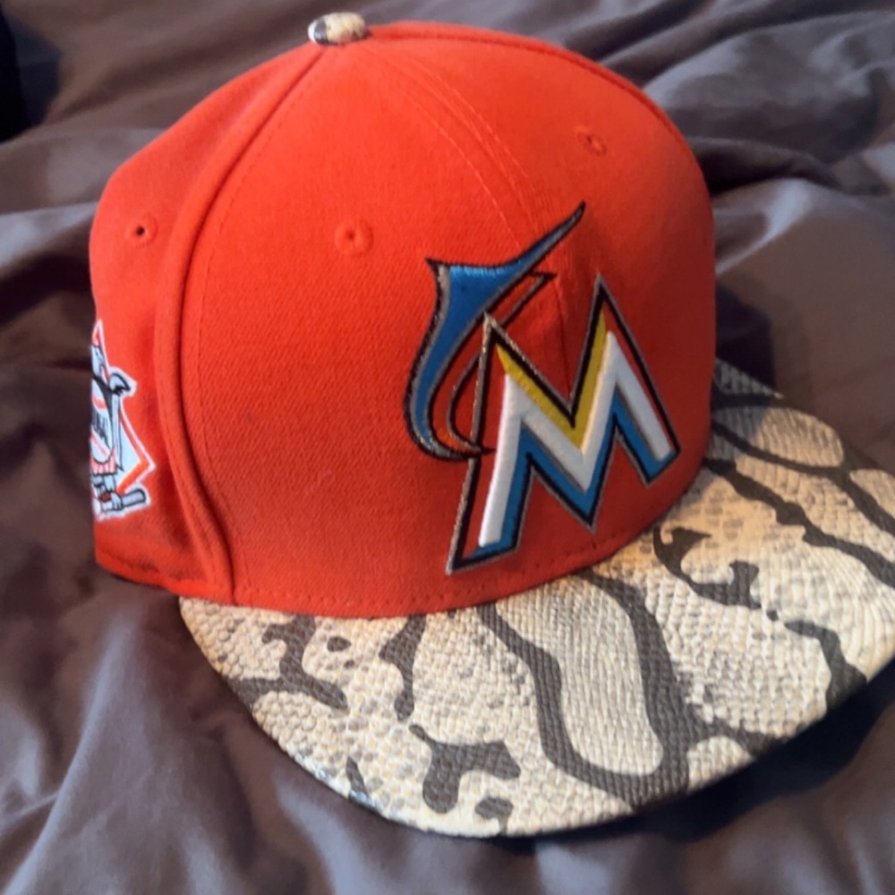 Miami Marlins Snakeskin Snapback